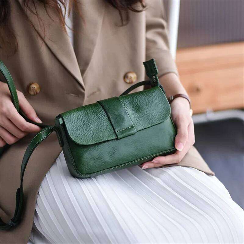 Weekend Outdoor Daily Light Natural Genuine Women Shoulder Fashion Designer Cow Leather Ladies Crossbody Bag