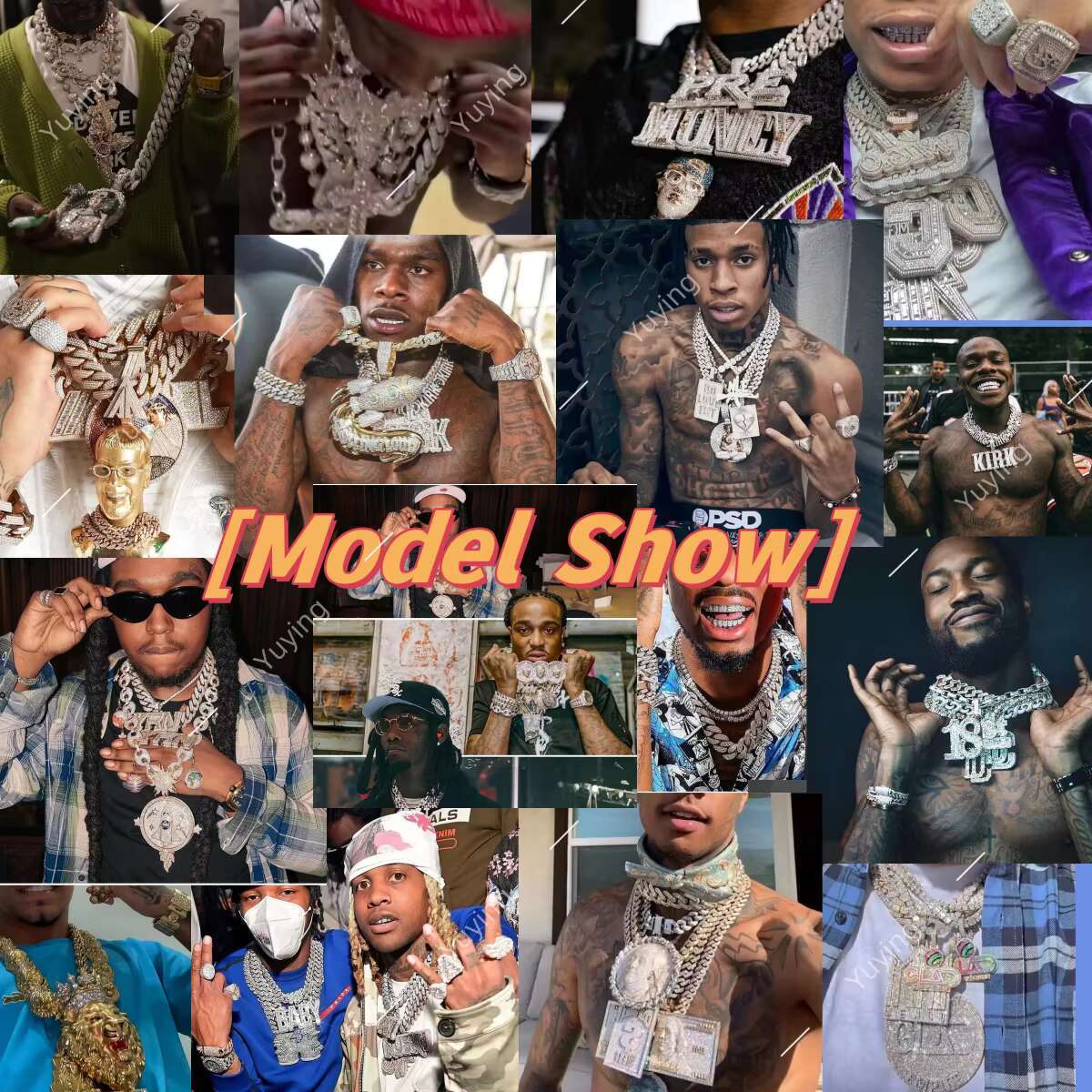 Heavy Silver GRA Moissanite 18mm 22mm Wide Diamond Iced Out Necklace Miami Cuban Link Chain for Hiphop Rapper Life