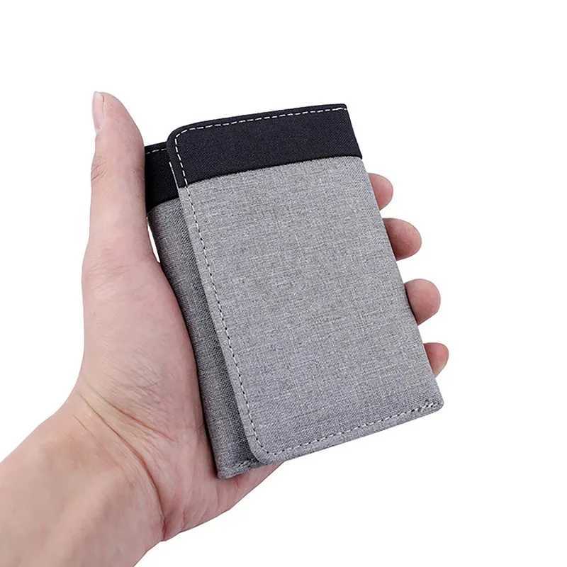 Canvas Wallet Men ID/photo Holders Black/blue/gray Card Holder Wallet Case 8 Slots Hasp Male Purse Case XJ250624