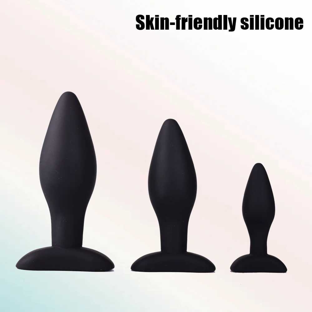 1/3pc Prostate Massager 3 Different Size Silicone Plugs Anal Butt Plug Anal Dilation Trainer Adult Games Sex Toys For Men Women W250624