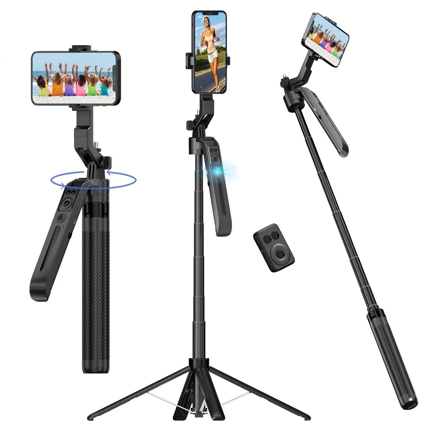 Auto Face Tracking Tripod 360° Rotation 71 Extendable Phone Selfie Stick Smart Holder for Vid 250612