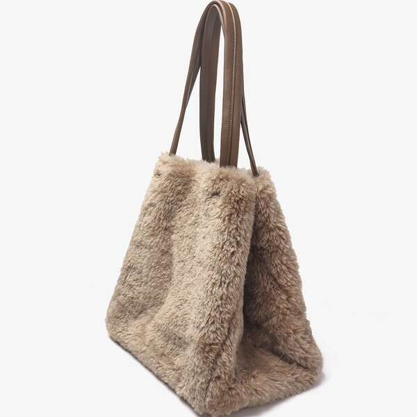 Plush Tote Winter Furry Bag Large Capacity Shoulder Handbag New High end Feel