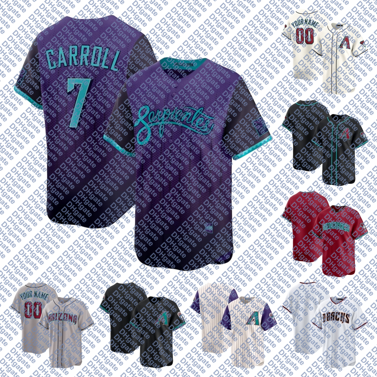 Diamondbacks Baseball Jersey Josh Naylor Corbin Carroll Gabriel Moreno Tim Tawa Randal Grichuk Jose Herrera Jake McCarthy Ildemaro Vargas All Star Men Women Youth