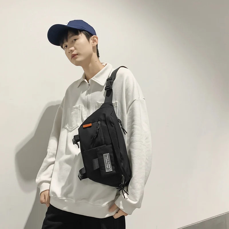 Chest Pack Street Trend Waist Bag Unisex Outdoor Sports Fanny Pack Woman Shoulder Crossbody Bag Fashion Nylon Belt Bag Purse 250623