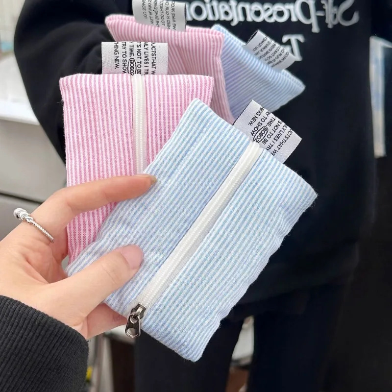 Cute Cloud-Shaped Striped Mini Wallet Causal Stylish Coin PursePortable Clutch Organizer for Cards Coins Earphone Lipstick R250624