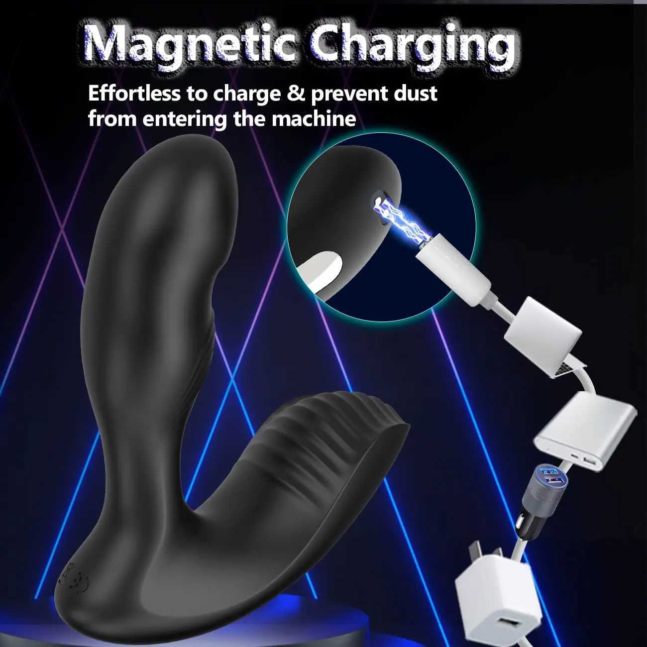 Flapping Male Prostate Massager Wireless Remote Control Anal Plug Dildo Vibrator Butt Plug G-Spot Stimulate Sex Toys For Men W250624