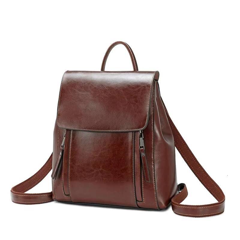 New 2025 Women's Cow Split Leather Fashion Backpacks High Quality Shoulder Bags Ladies Vintage Backpack