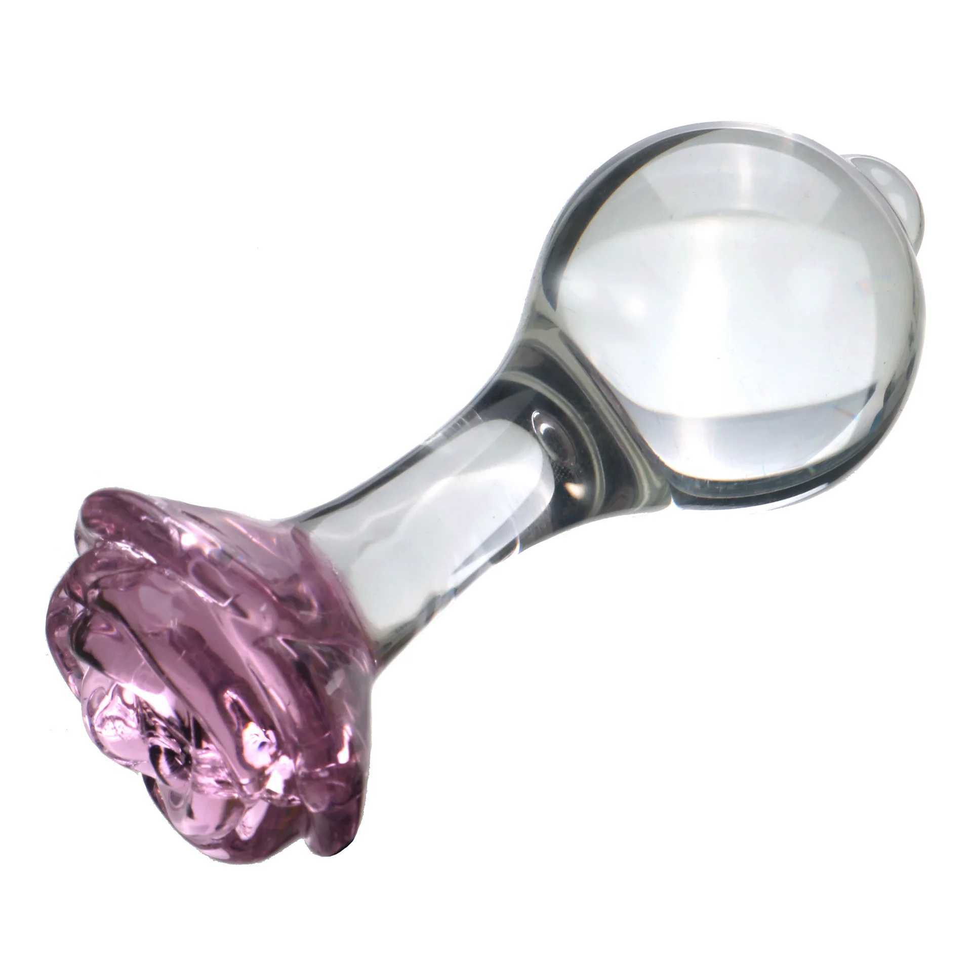 Female Masturbation Male Anus Dilator Glass Butt Plug Anal Dildo Crystal Beads Fake Penis Adult Sex Toys for Women Men W250624