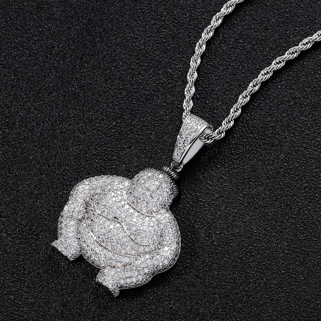 Hip Hop Sumo Wrestler Pendant Iced Out Diamond Luxury Moissanite Streetwear Accessory Pass the diamond tester