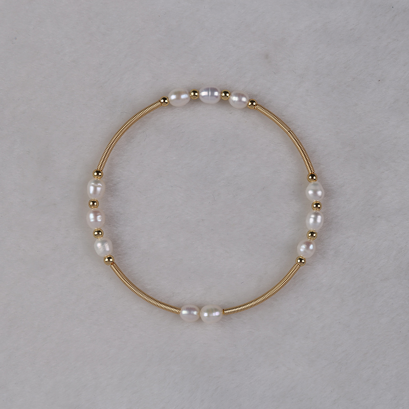 Handcrafted Natural Freshwater Pearl Bracelet with Adjustable Size - Length: 7.5cm
