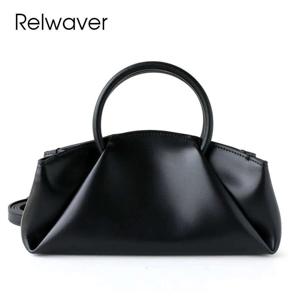 Luxury Designer bags Relwaver women handbag small cowhide split leather top handle 2025 summer versatile shoulder chic crossbody bag