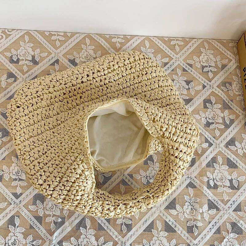 Bags LEFTSIDE Weave Big Straw For Women 2025 Summer Ladies New Trend Shoulder Bag Females Beach Bags Lady Handbags And Purses