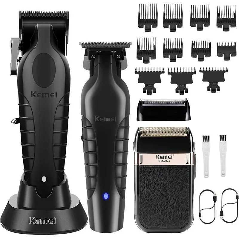 Kemei KM-2296 KM-2299 KM-2024 Hair Clipper Kit Mens Electric Shaver Hair Trimmer Machine Professional Hair Cutting Machine XJ250624