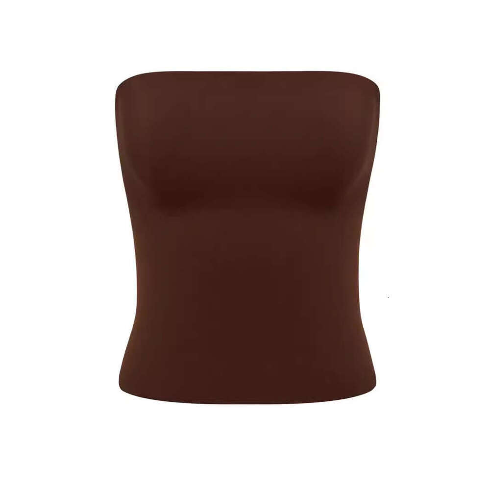 American Style Spicy Girl Bare Sensation Skin-Friendly One-Piece Tube Top Women Pure Desire Sexy Base Wrap Chest Sports Fitness Vacation B5