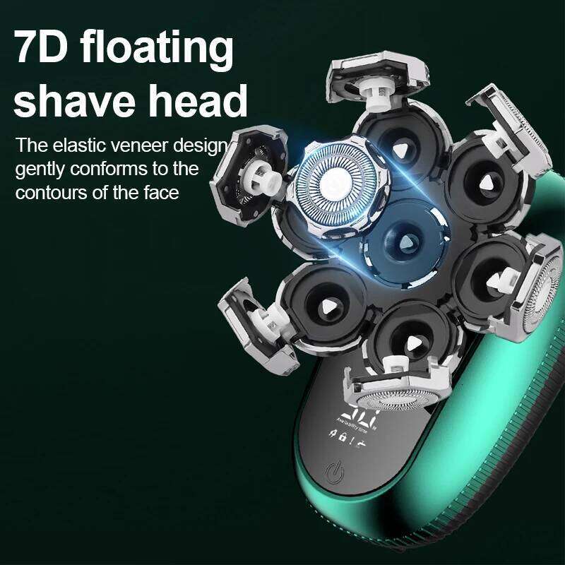Resuxi Lk-7520 6 In 1 Electric Head Shaver For Bald Men 7D Floating Cutter Beard USB Wireless Charging Trimmer Clipper Shaving