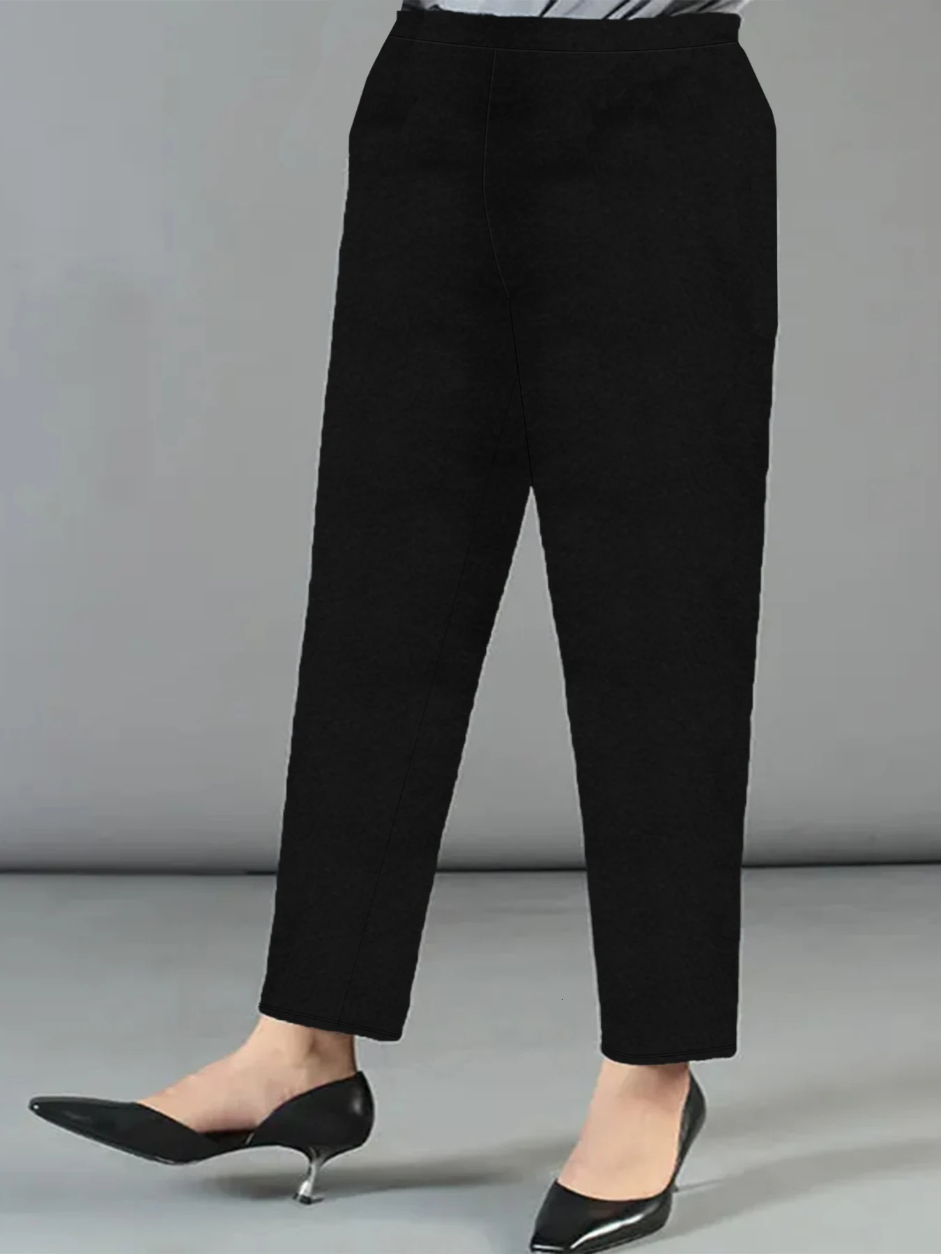 Spring and Autumn Plus Size Elegant Fashion Style High Elastic Fabric Slim Fit Comfortable Straight Style Pants 250609