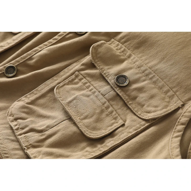 Summer Men Vintage Multi-function Multi Pocket Work Vest Coat Casual Mens Pographer Waistcoat Sleeveless Jacket Pure Cotton 250617