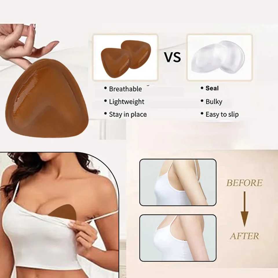 Pair Double Sided Adhesive Sticky Bra Inserts Push Up Thick Sponge Ultra Breast Lift Pads Women Swimsuit Bikini Cup Enhancer W250624