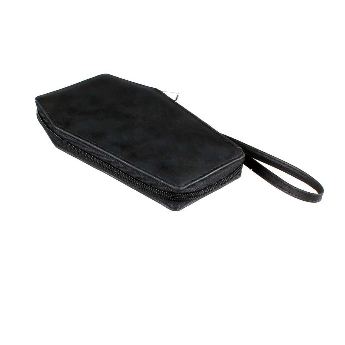 Dark Style Coffin Design Coin Purse Halloween Pattern Clutch Zipper Wallet PU Leather Trendy PurseXJ250624