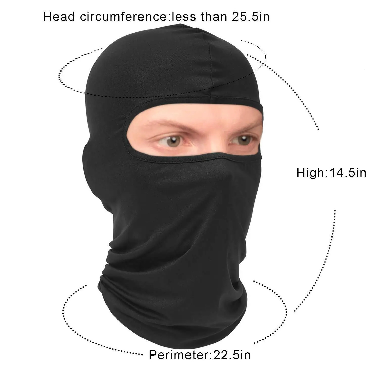 Balaclava Face Mask UV Protection Ski Sun Hood Solid Pure Color Full Face Cover 250624
