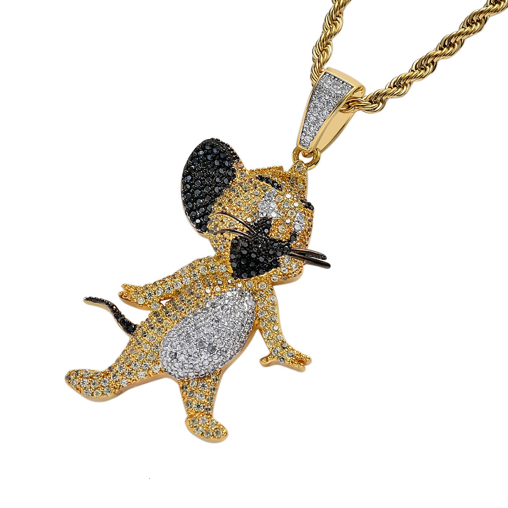 Luxury Moissanite Jerry Pendant Iced Out Bling Trendy Versatile Hip Hop Accessory Pass the diamond tester