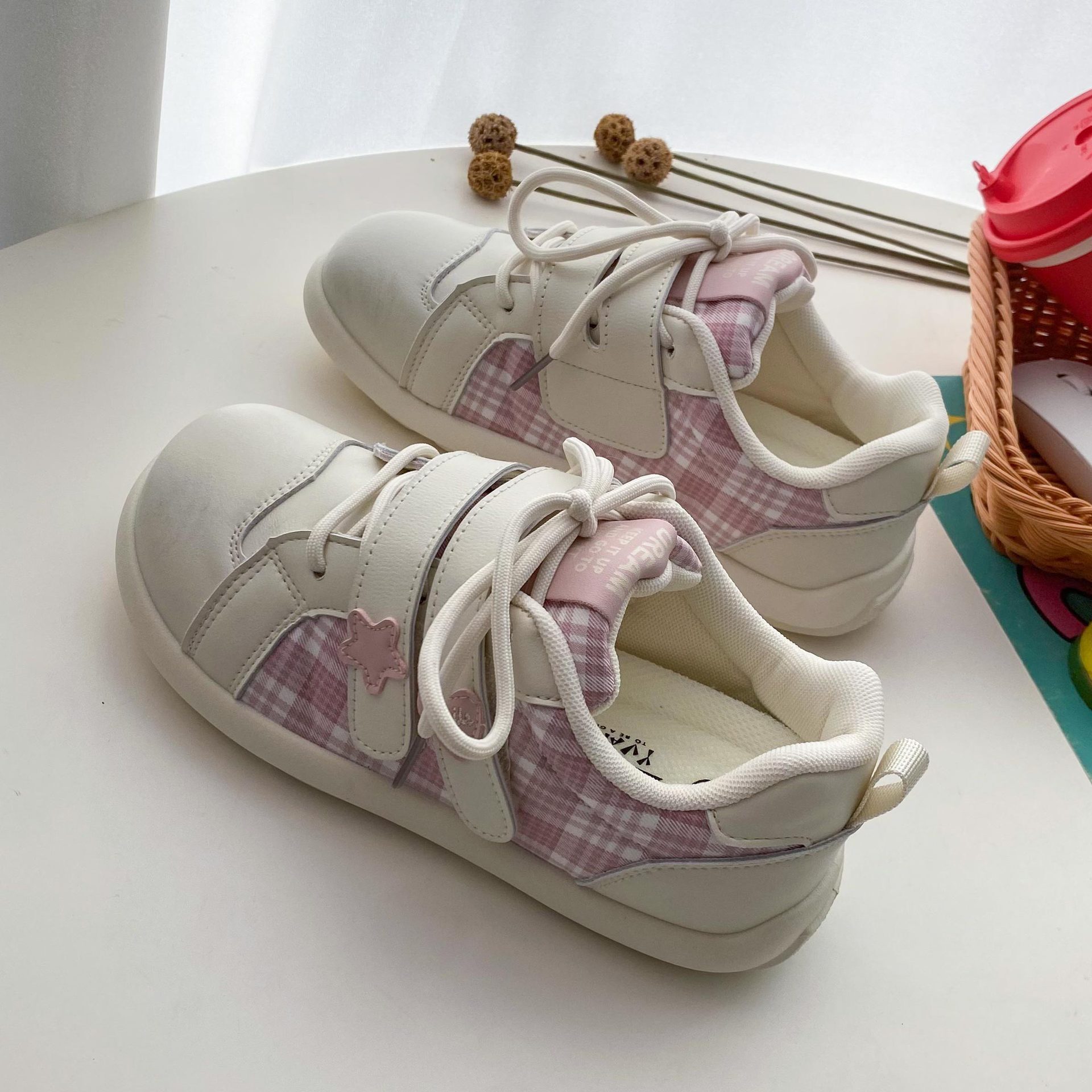 Designer casual shoes Velcro Lace-up 2025 Women's German Training Spring Chic Niche Sports Leather White Sneakers