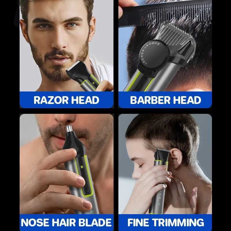 Beard Trimmer for Men Adjustable Hair Clippers Electric Cordless Kit Waterproof Professional Barbers Set Mens Mustache Trimmers XJ250624