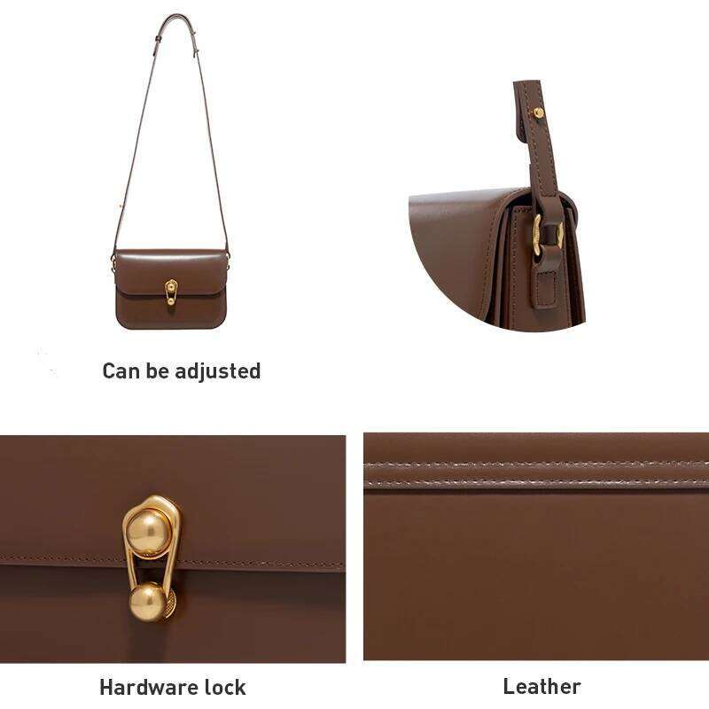 LA FESTIN Women's bag Brand 2024 New Fashion Shoulder Crossbody Square Tote Bags Designer Handbag Split Leather