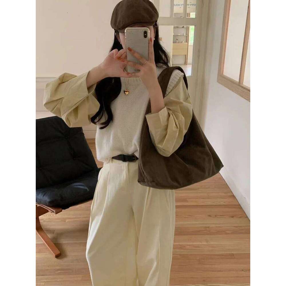 vintage faux suede hobos women shoulder bags large capacity tote bag retro trend autumn big shopper purses handbags