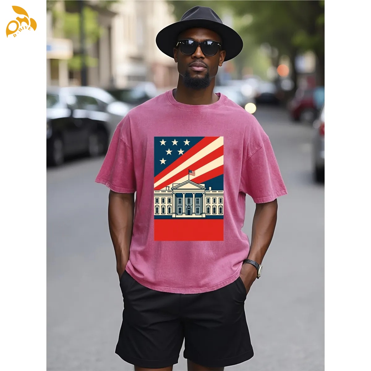 free shipping of customized American General Motors heavyweight T-shirt 230GSM front DTF with exquisite patterns from US