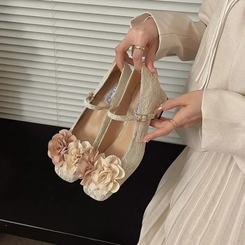 Block Heel Chunky Heels Womens Shoes Japanese Style Lolita Mary Jane Gothic Square Toe Ladies Pumps with Medium Y2k 39 250624