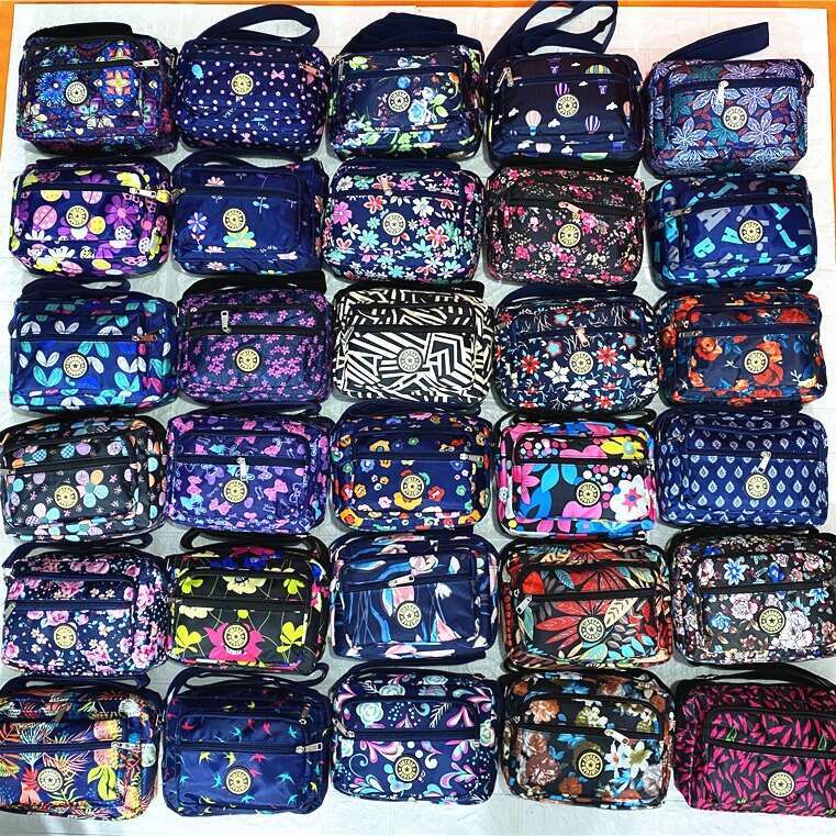 Single Shoulder Crossbody Floral Fabric Backpack Oxford Cloth Casual Fashion Sports Women's Bag Five Zipper Large Size
