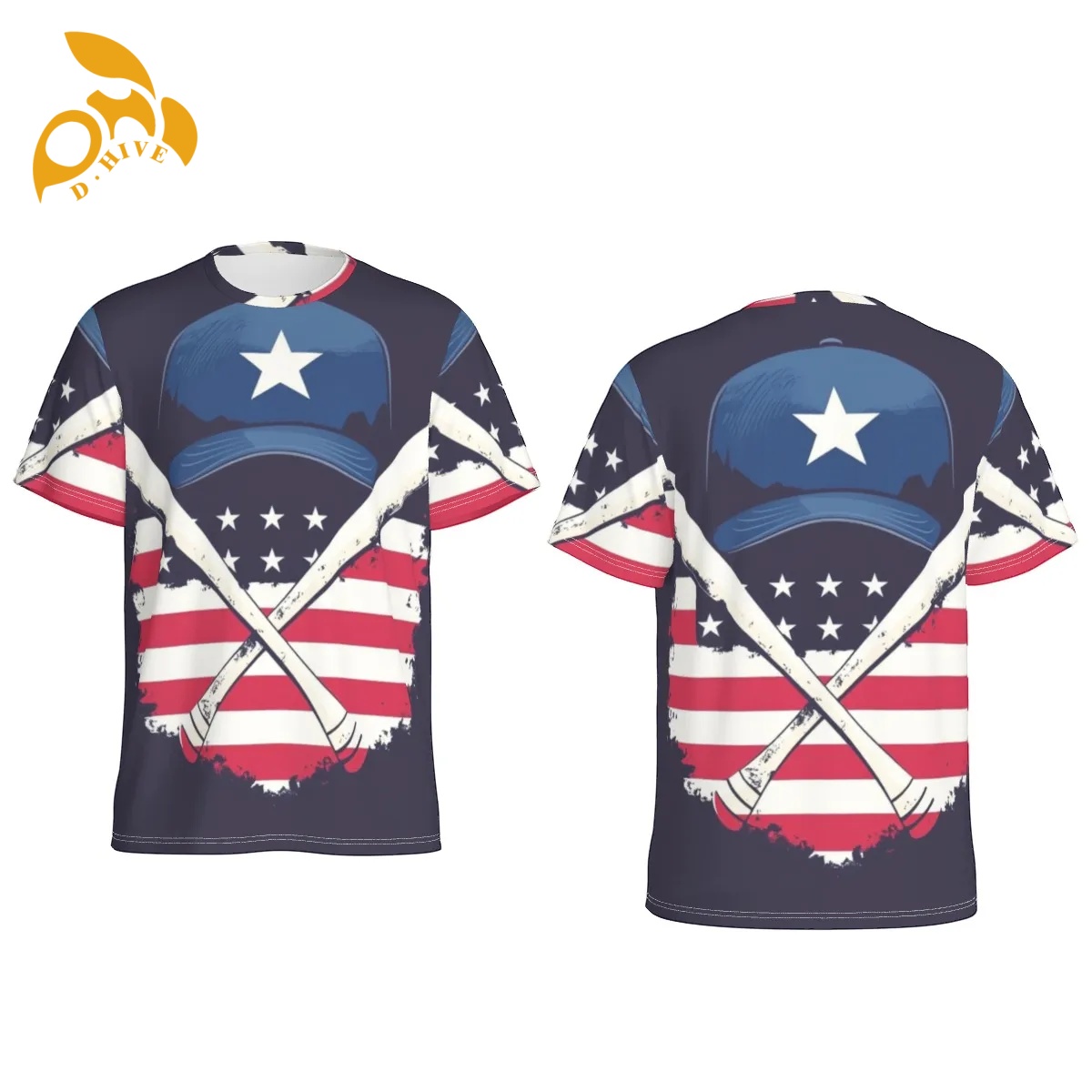 free shipping of customized fashionable All-Over Print Men's O-Neck Sports T-Shirt High-quality attractive popular classic comfortable soft