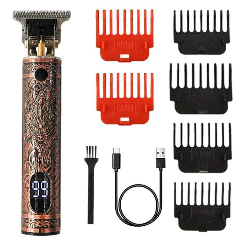 T-Blade Hair Clipper for Barbers - USB Rechargeable Cordless Design Precision Beard and Hair Trimming Professional Engraving XJ250624