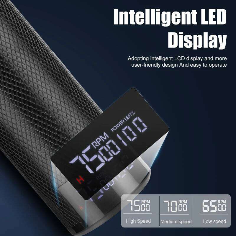 RESUXI 430 High Power Men's Electric Shaver Portable Rechargeable Hair Clipper Digital Display Reciprocating Razor Beard Trimmer