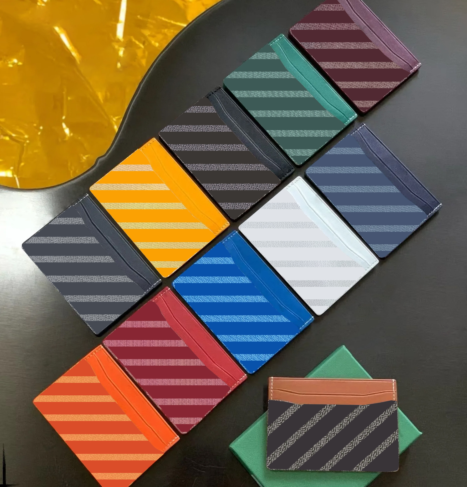 genuine leather designer card holder women men card wallet card holders designer for women coin purse cardholder credit card pocket organizer wholesale with box