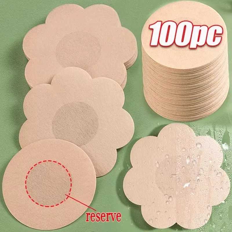 100pcs Womens Invisible Nipple Pasties Breast Lift Tape Overlays on Bra Stickers Chest One-off Nipple Covers Pads Accessories W250624