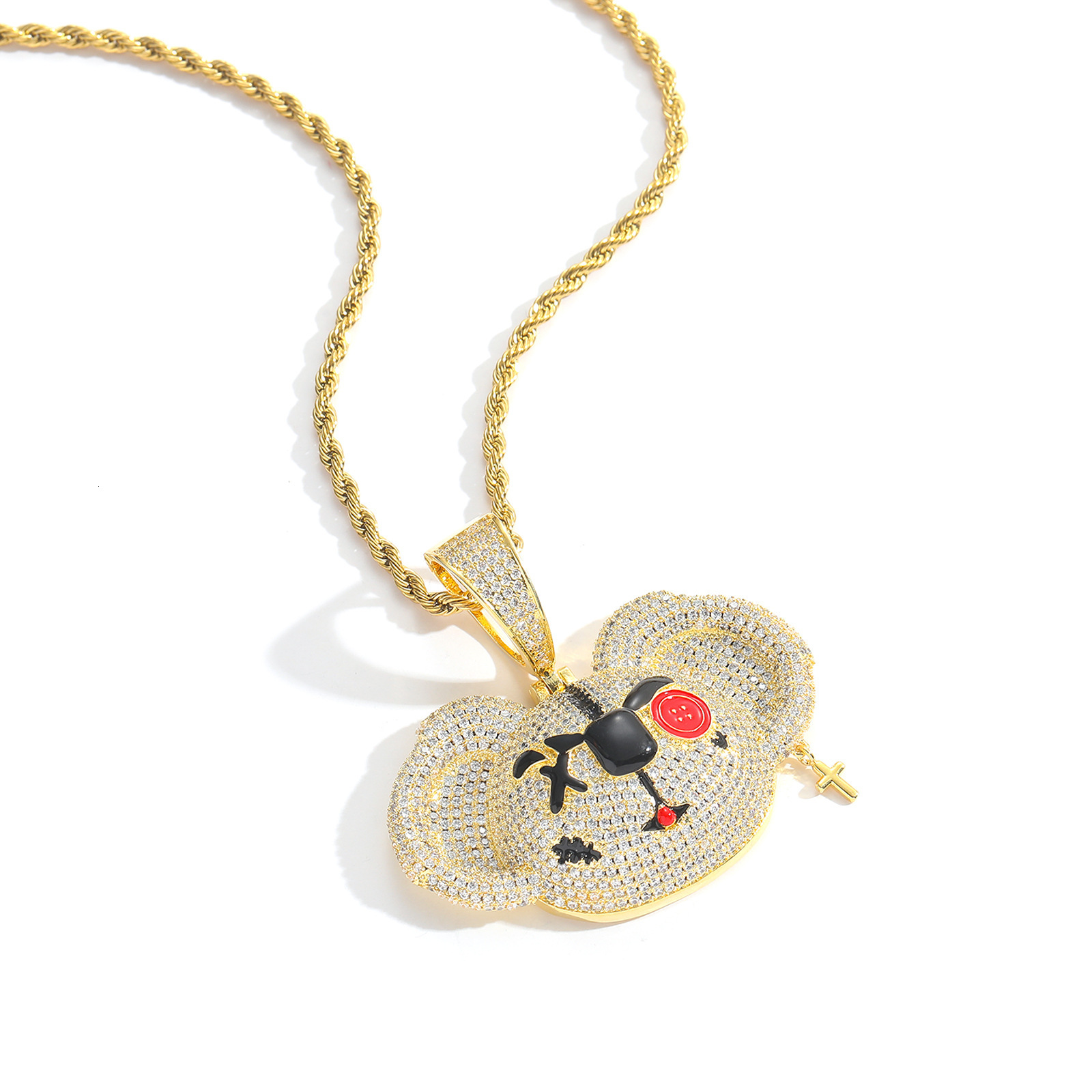 New Arrival Moissanite Jewelry Hip Hop Cartoon Pendant Creative Hip Hop Chain Iced Out Swag Labubu Accessory Pass the diamond tester