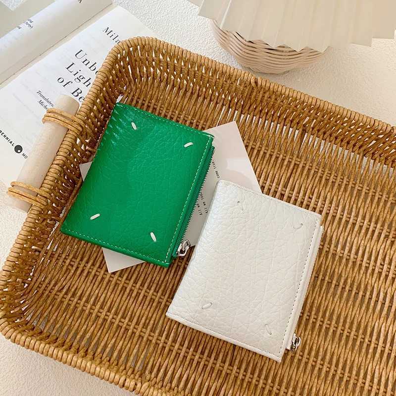 Ladies simple elegant and atmospheric small wallet ladies high-end short wallet coin wallet solid color zipper handheld XJ250624