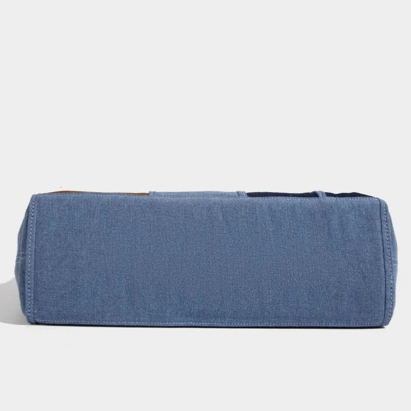 Casual Denim Patchwork Large Capacity Shoulder Bag Allmatch Handbags and Purses Style Tote Sac A Main Femme 250624