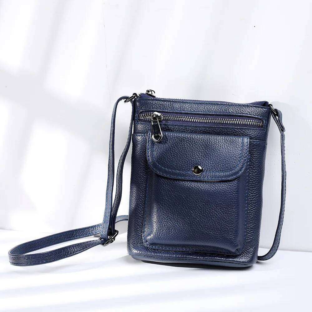 Designer Bags 2025 Summer Lightweight Genuine Leather Crossbody Bag For Women Girls Multi-Pocket Small Phone Purse Adjustable Shoulder Strap Luxury Ba