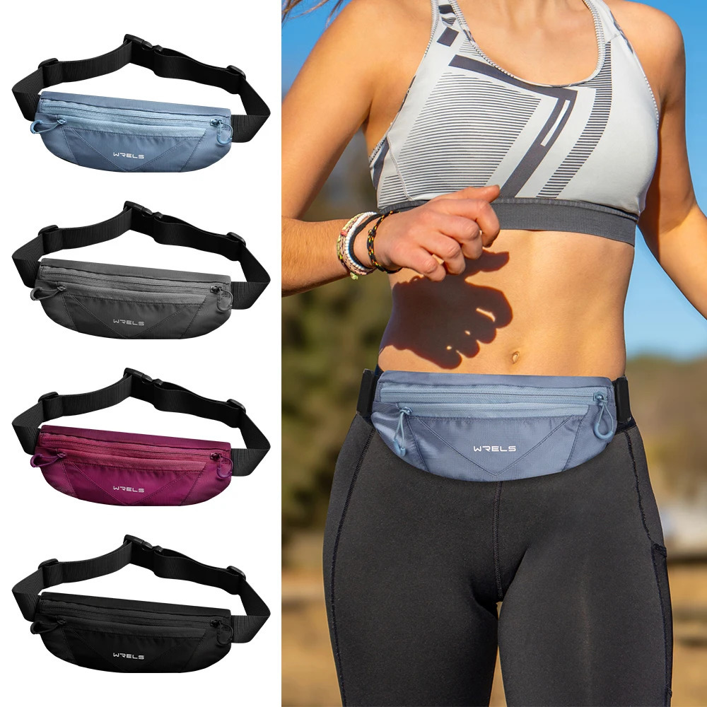 WRELS Man/Woman Running Sports Belt Wasit Pack Pockets Marathon Jogging Bag Outdoor Sports Cycling Phone Waist Bags Waterproof 250624