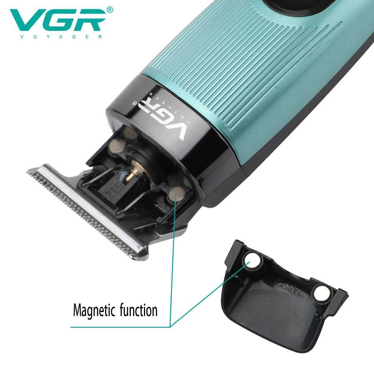 Original VGR Professional Hair Trimmer For Men Facial Body Beard Hair Clipper Electric Rechargeable Haircut Machine Barber XJ250624