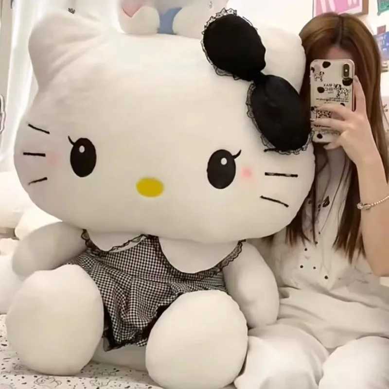 Sanrio 70cm Big Size Sanrio Hello Kitty Cute Cartoon Characters Plush Toy Room Decoration Plushies Pillow Childrens Holiday Giftw250624