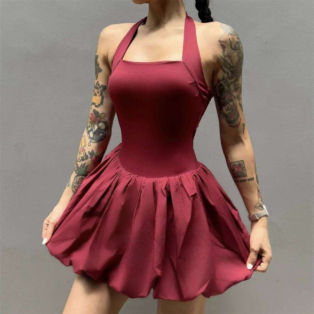 Pad Women Golf Tennis Yoga Set Anti Shorts Ladies Halter Pickball Dress Badminton Workout Athletic Skirts Sport Wear XP190