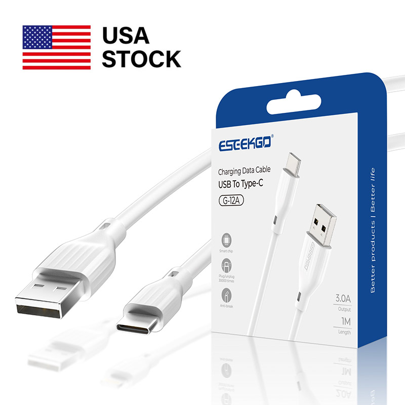 USA STOCK ESEEKGO G-12A 60W USB -A To Type-C Data Cable With Retail Package ship in 2 days