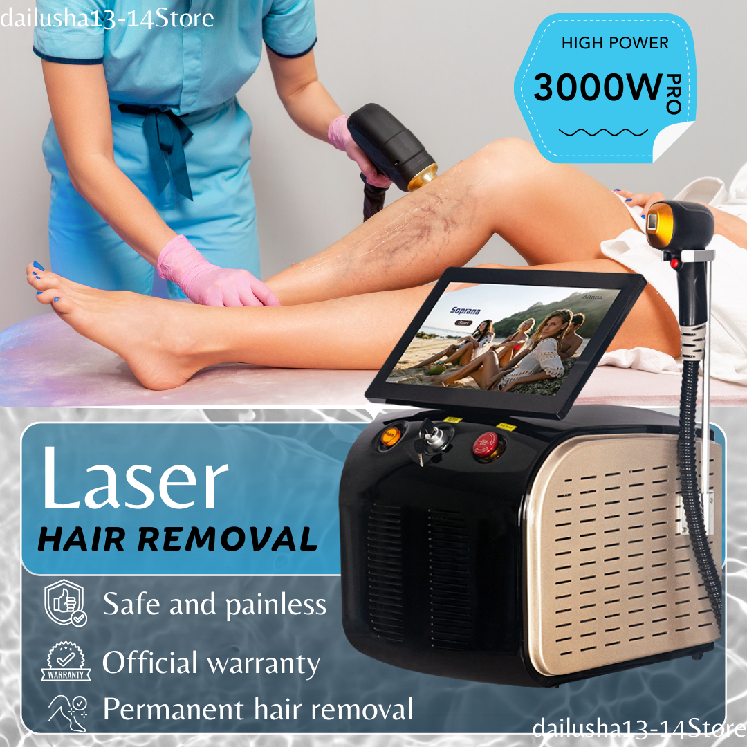 808nm 755 1064nm Newest Portable Diode Laser Hair Removal Machine Cooling Head Painless Laser Epilator Face Body Hair Removal