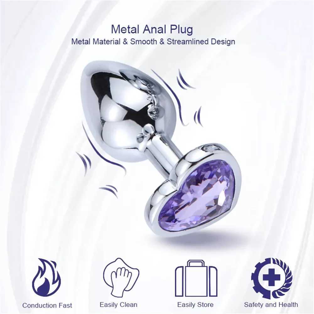 Mini Sexy Jelly Color Metal Anal Plug Anal Dilator for Adult Men and Women Fun Flirting Masturbation Adult Toys Gay W250624