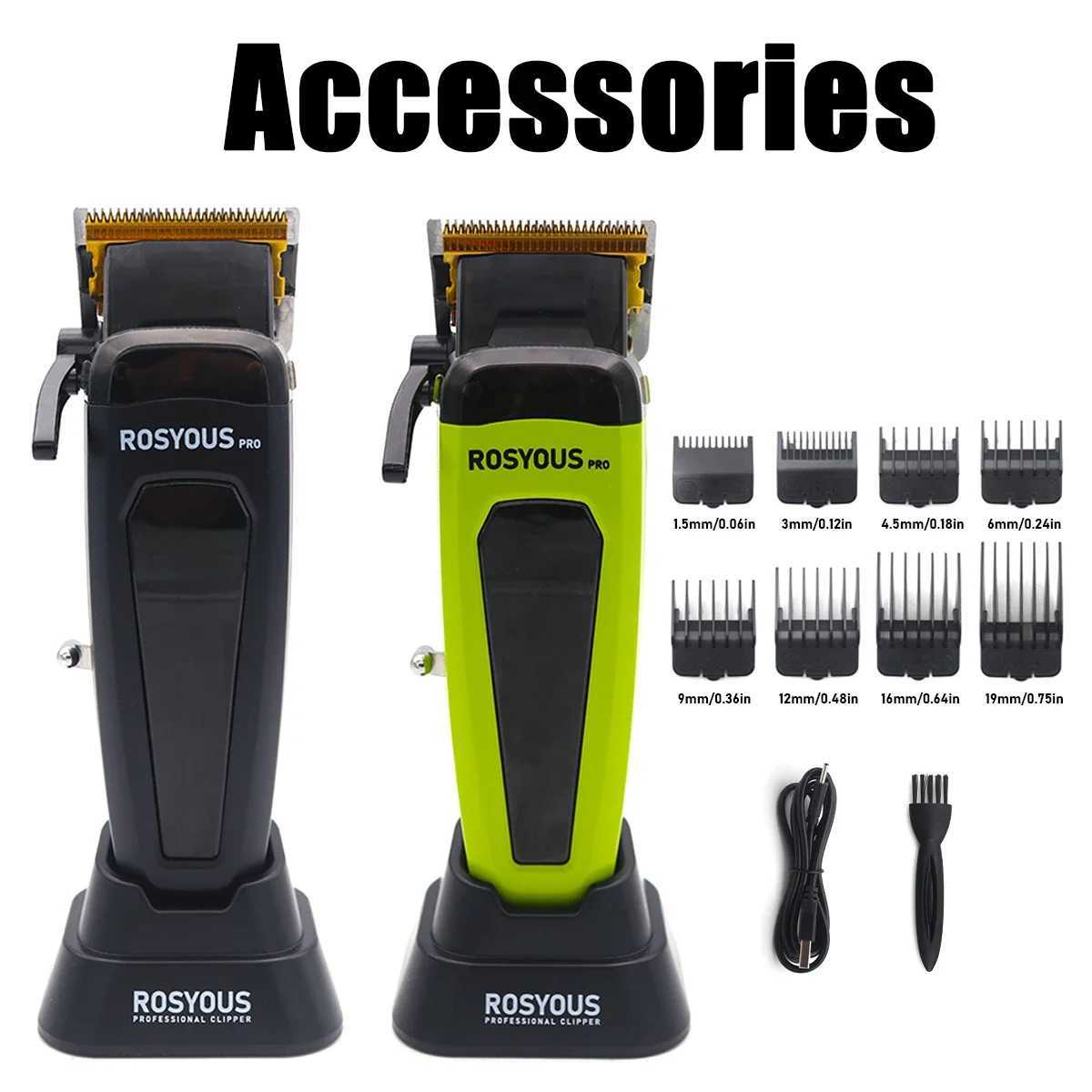 Professional Electric Hair Clipper 106 Hair Trimmer for Men 7500RPM with Base 5-adjusted DLC Blade Barber MachineXJ250624
