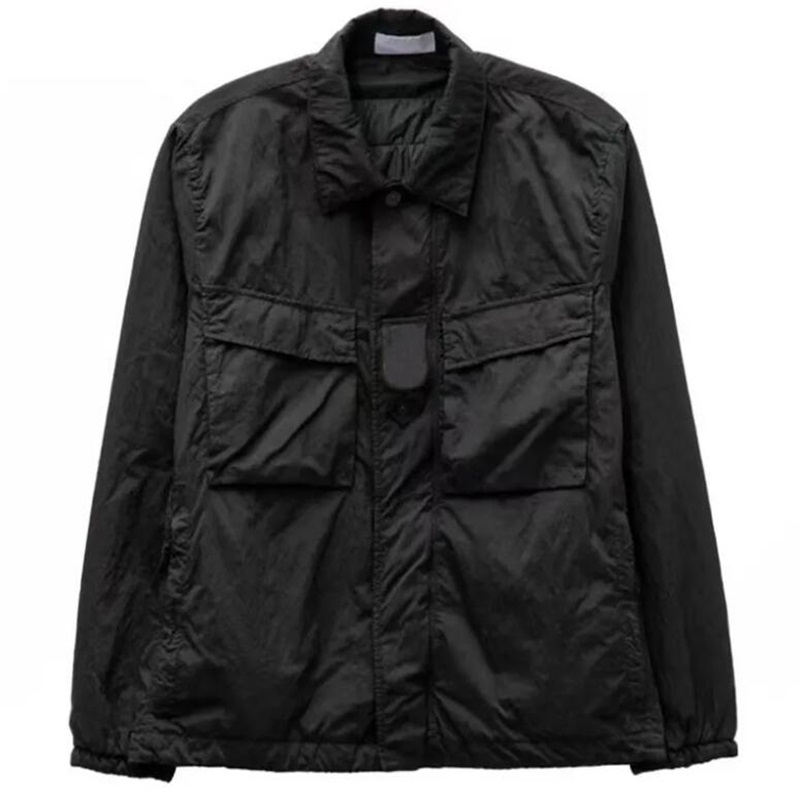 Dyed jacket men stretch cotton utility outdoor coat jacket casual over shirts black size M-XXL black blue